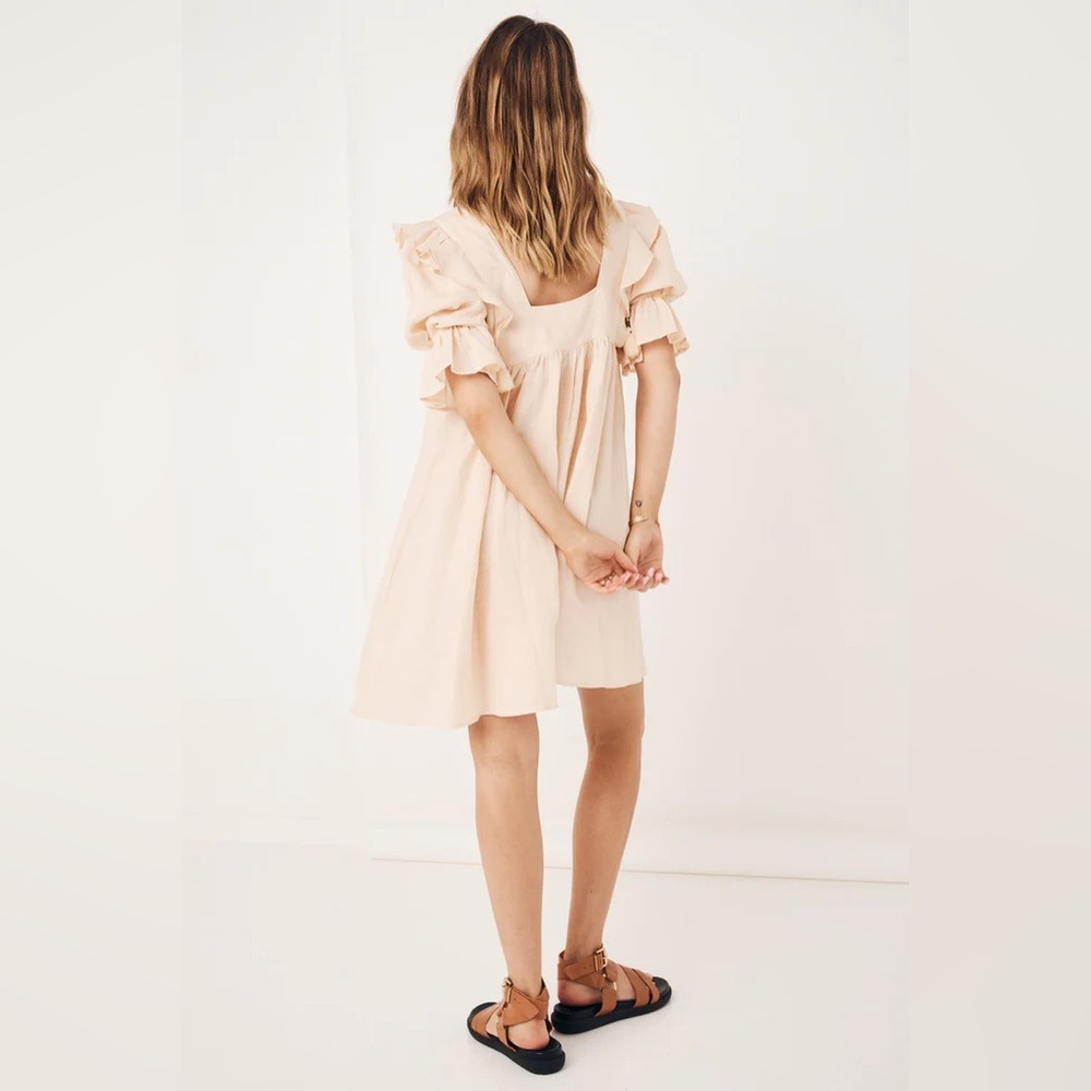 Spell Soft Cream Ruffle Mini Dress - Picture 4 of 11